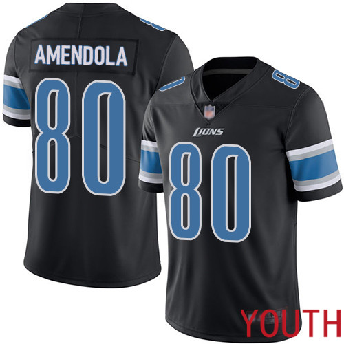 Detroit Lions Limited Black Youth Danny Amendola Jersey NFL Football #80 Rush Vapor Untouchable->youth nfl jersey->Youth Jersey